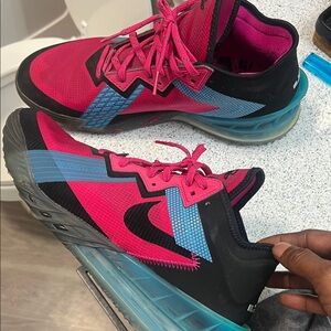 Nike Black and Pink Athletic Sneakers